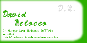 david melocco business card